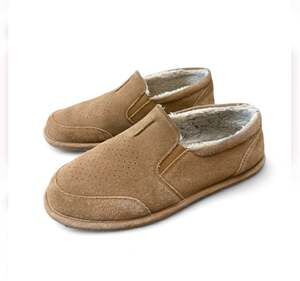 Clarks Men's Suede Fleece Lined Slip-On Loafer Slippers